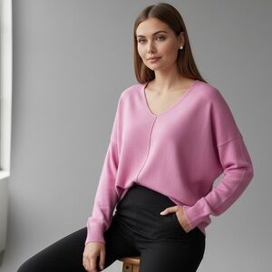 🌻NEW NWOT &Merci Purple V-neck Lightweight Pullover Sweater Size Large